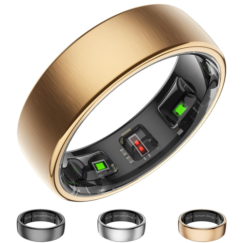 Fitness Tracker with Sleep Tracking, Smart Ring for Women Men, Activity Trackers Fitness Ring with 24/7 Heart Rate Monitor,Step Counter,Calorie Pedometer,No Subscription,for iOS Android(Rose Gold,#12) Rose Gold 12