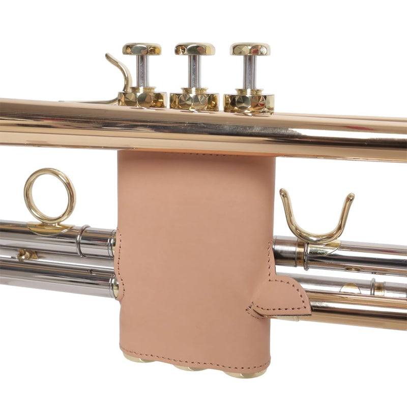 [AUSTRALIA] - Curtis Trumpet Valve Guard HGT5 Natural Beige - Genuine Leather, Slim design (Natural Beige) 