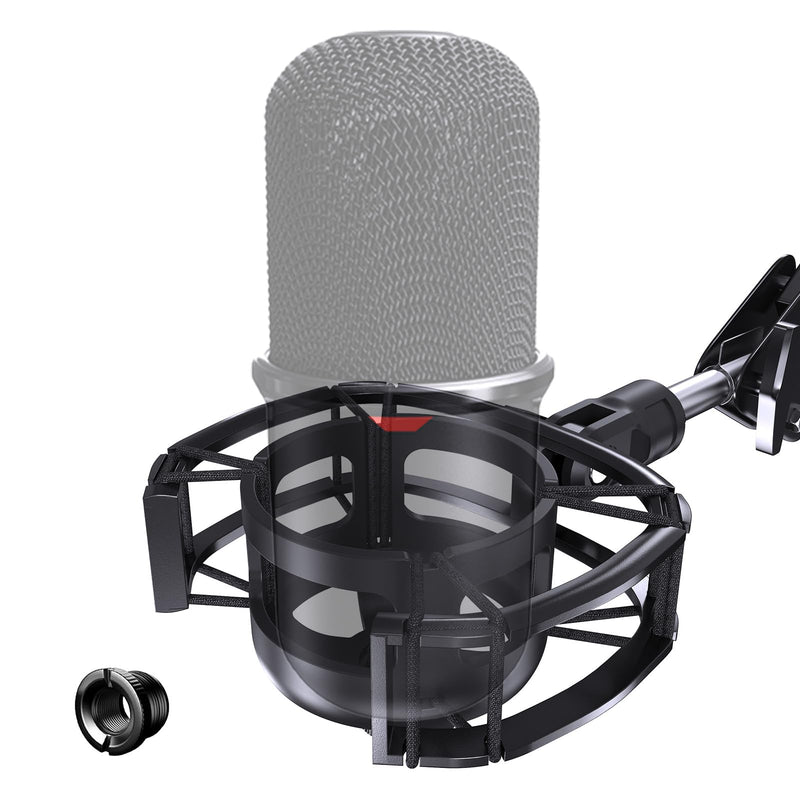 Custom Built for HyperX SoloCast Shock Mount, 2025 Upgrade Anti-Vibration Suspension Elastic Shock Mount Holder Clip Mics Stand Compatible with SoloCast Microphone