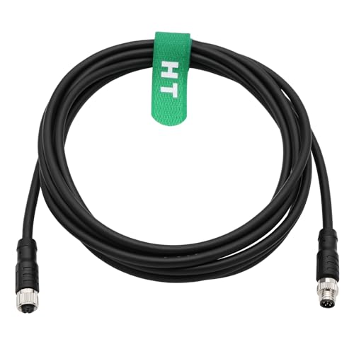 M8 6 pin Male to 6 pin Female Cable for Basler Camera ace 2 V, Boost R, Racer 2 S, Vision System Sensor Industrial Automation Control, A Coding, Shielded, 1m M8 6 pin female to male