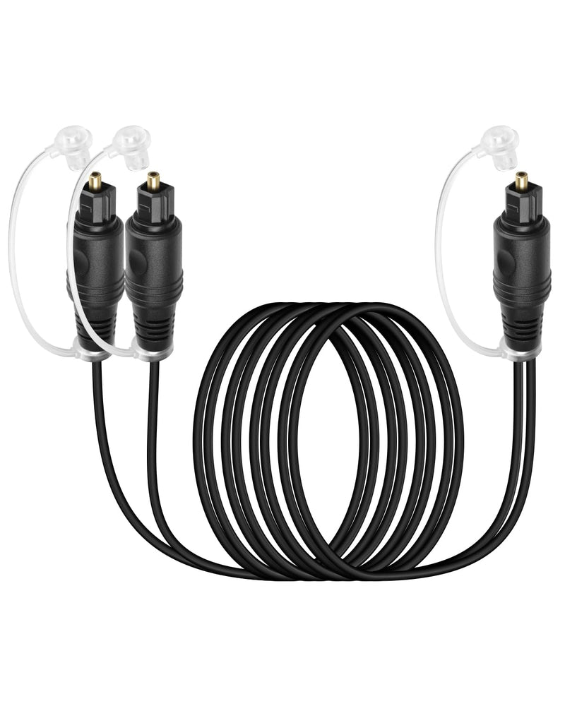 [AUSTRALIA] - GELRHONR 1 in 2 Out Digital Optical Audio Splitter, Toslink Fiber Optic Splitter with Dust Caps for TV, DVD, HDTV, Home Theater, Sound Bar, Amplifier (2M Male) 2M Male 