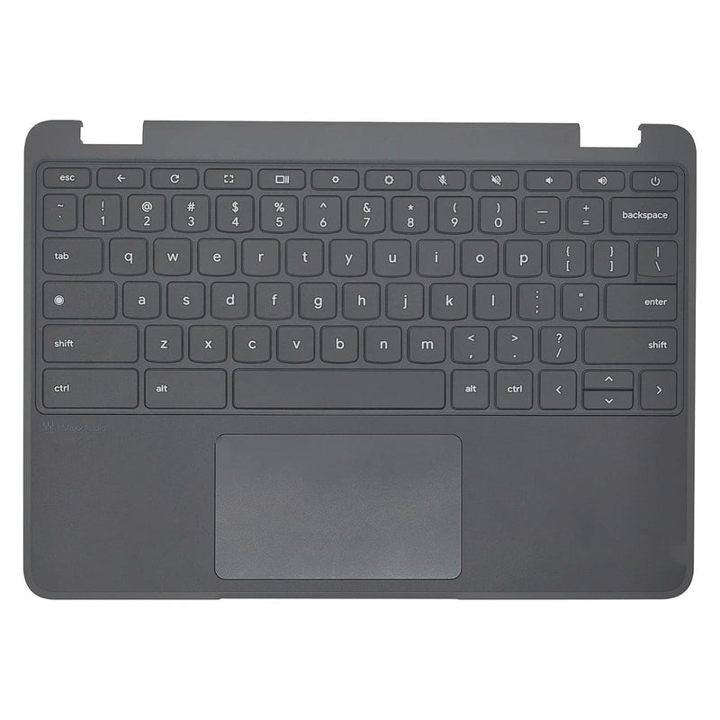 Laptop Palmrest Upper Case Top Cover with US Keyboard Touchpad Trackpad Assembly Replacement for Lenovo 100e Chromebook Gen 4 Intel 83G8 83G9 5CB1M21496