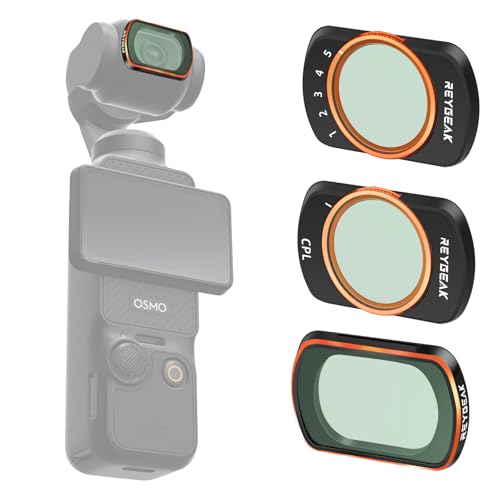 JDB for DJI OSMO Pocket 3 ND CPL Filters Set,3 Pack(CPL+VND 1-5 Stops Filter+1/4 Black Diffusion Filters) Polarizing Neutral Density Filters,Multicoated HD Optical Glass.