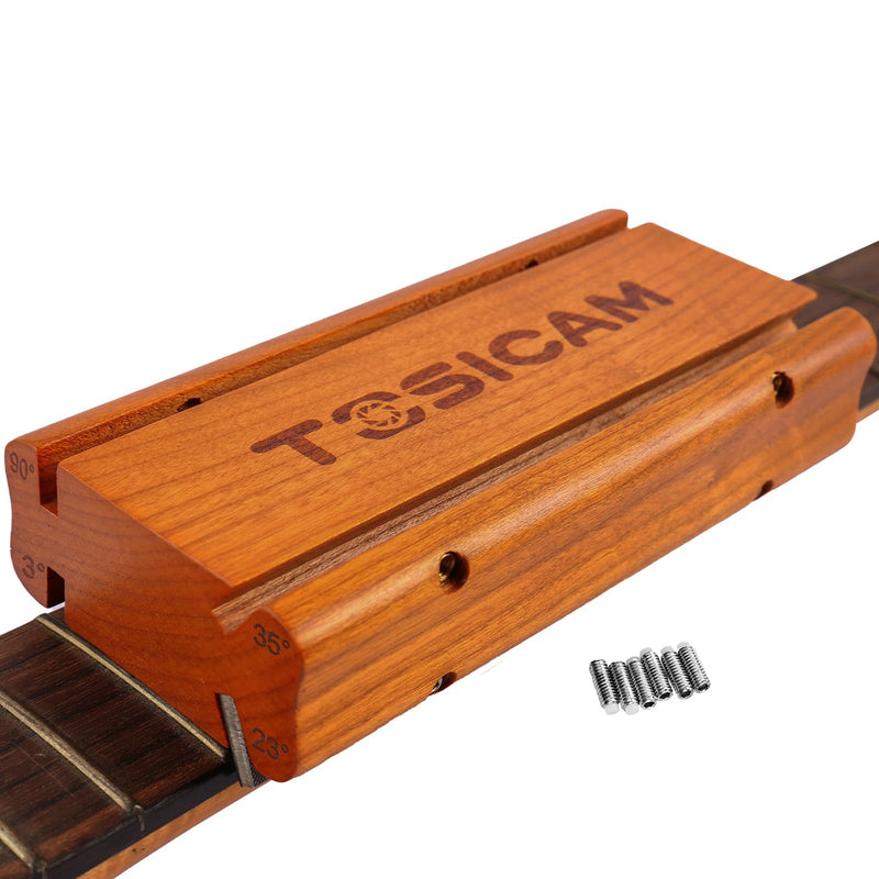Guitar Fret End Beveling File, 4 in 1 3/23/35/90 Degree fret file - Guitar Bass Fret End Dressing, Guitar Fret Crowning End Bevel File Luthier Tools for Rounding, Shaping and Deburring