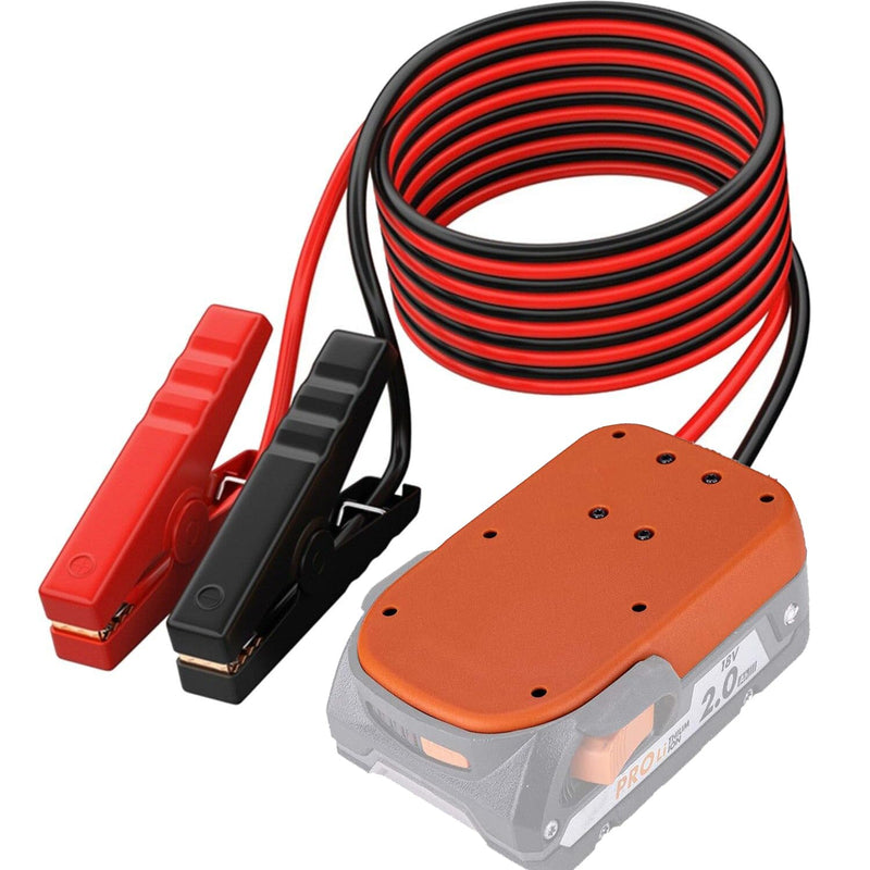 [AUSTRALIA] - Jumper Cable Clamps Kit for Ridgid 18V Battery Jumper Starter Automotive Booster Cables 6Ft 12AWG Power Tool Line for Car Riding Mower Motorcycle 
