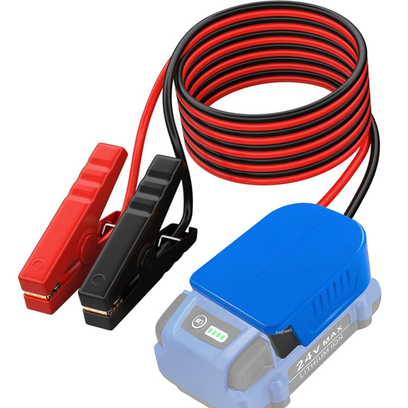 [AUSTRALIA] - Jumper Cable Clamps Kit for Kobalt 24V Battery Jumper Starter Automotive Booster Cables 6Ft 12AWG Power Tool Line for Car Riding Mower Motorcycle 