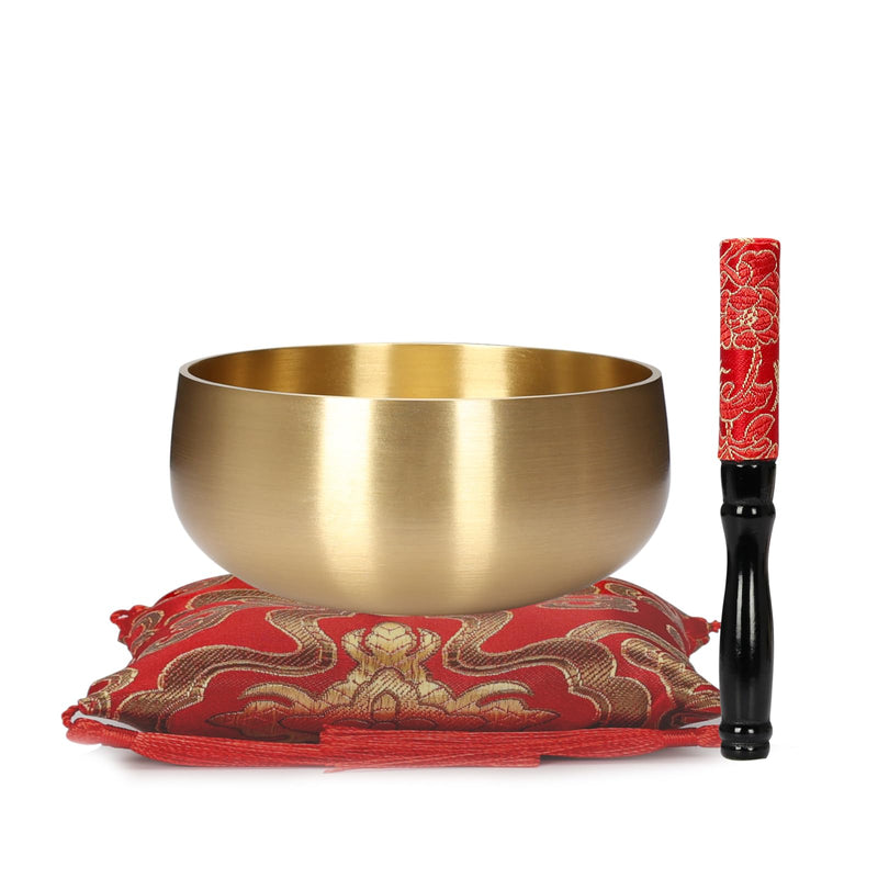 [AUSTRALIA] - Tibetan Singing Bowl Set - 4" Handcrafted Meditation Sound Bowl for Yoga, Mindfulness Chakra Healing & Stress Relief | Complete Kit with Cushion & Mallet | Spiritual Gifts for Beginners (4 Inch) 4 Inch 