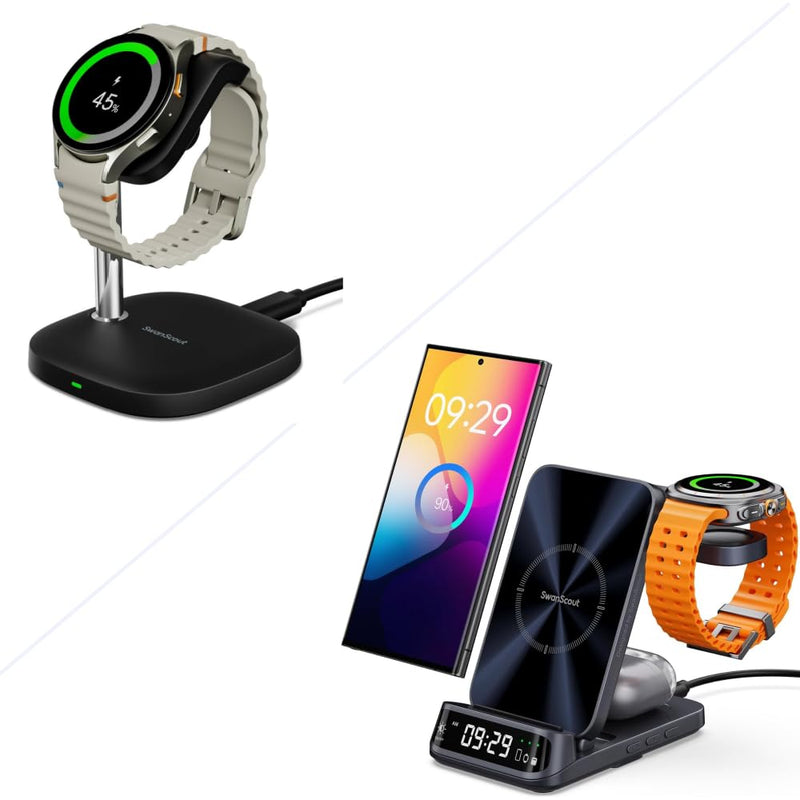 SwanScout Wireless Charger for Samsung, for Samsung S25/S24/S23/S22/Galaxy Watch7/Ultra/6/5/4/3