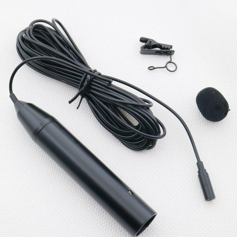 XLR 48V Phantom Power 3Pin Lavalier Microphone Tie Clip 5m Wire Lapel Microfone