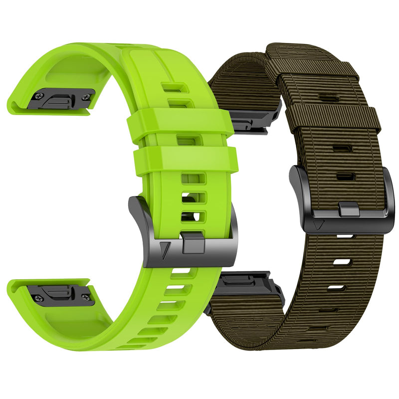 26mm Sport Band for Fenix 8 AMOLED 51mm/7X Pro/7X/6X Pro/6X/5X Plus/5X/3 HR/3,Quickfit Watch Strap Compatible with Enduro 3 2/epix Pro 51mm/Descent Mk3i 51mm/tactix 7 Pro