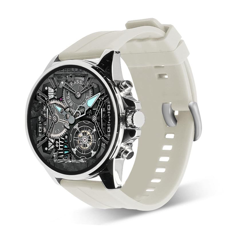 Smart Watches for Men,1.43" HD Touch Screen,Fitness Tracker Running Watch,Heart Rate/Sleep Monitor,Fitness Smart Watch,Bluetooth,NFC,Compatible with iOS Android,Smart Watch Silver