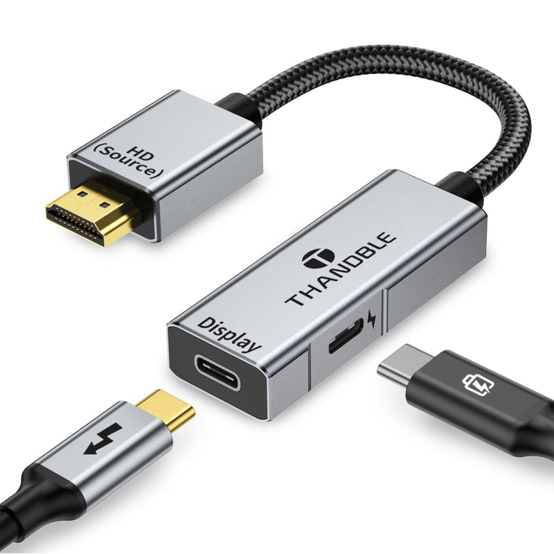 [AUSTRALIA] - HDMI to USB C Adapter 4K60Hz, Unidirectional HDMI Male (Source) to USB C Female (Display) for Portable Monitor, AR Glasses XREAL One/Air 2 Pro/VITURE Pro/Rokid, PS4/5, Xbox, Switch, ROG Ally 
