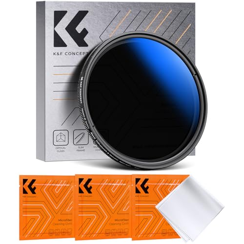 K&F CONCEPT 82mm Black Diffusion 1/4 & Variable ND2-400(1-9 Stops) 2-in-1