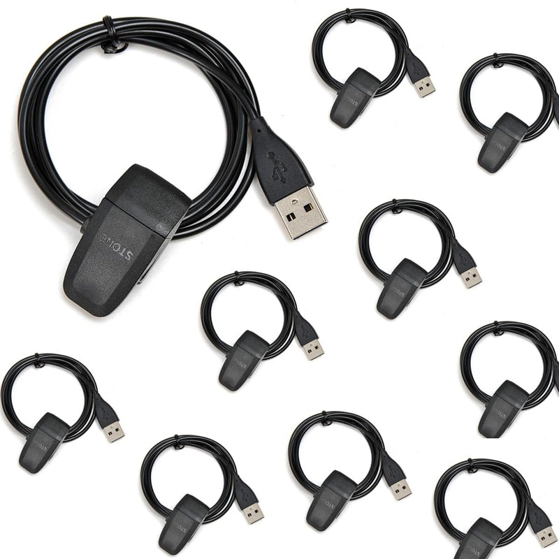 Dog Bark Trainning Collar Charging Clip for Garmin TT15Mini T5Mini | USB Charger Cable for Dog Barking Bark Shock Collar PT10 TB10 PT6 ,E Collar Cord, Barklimiter Tracking Collar Charger Clip Black 10pks