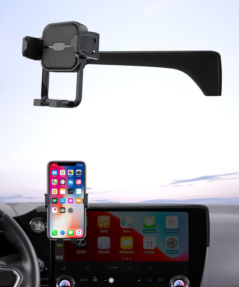 Auto Clamp Car Phone Holder for Lexus NX/Hybrid 2022-2026, 14" Screen Mount | Universal Mechanical Clip Cell Phone Mount Accessories Fit iPhone Android,Automobile Cradle GPS Dashboard Navigation Bracket 14-inch for 2022-2026 NX/NX Hybrid