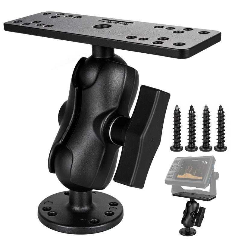 Fish Finder Mount with C Size 1.5" / 38mm Ball, 3.42" Aluminum Arm Marine Electronics/Depth Finder Mount, High Salt Water Resistant,Compatible with Garmin, Lowrance, and More Small