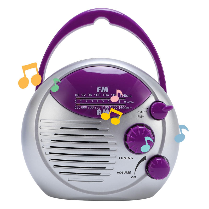 [AUSTRALIA] - IPX4 Water Proof Shower Radio, Portable AM FM Radio for Bathroom Kitchen Outdoor, Battery Powered FM: 88-108MHz AM: 530-1600KHz 