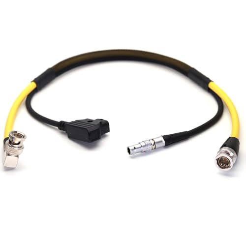 D-Tap to 0B 2 Pin Male Power and SDI Video Cable for Teradek Bond SmallHD Monitor Z CAM E2 Camera DJI Ronin ARRI