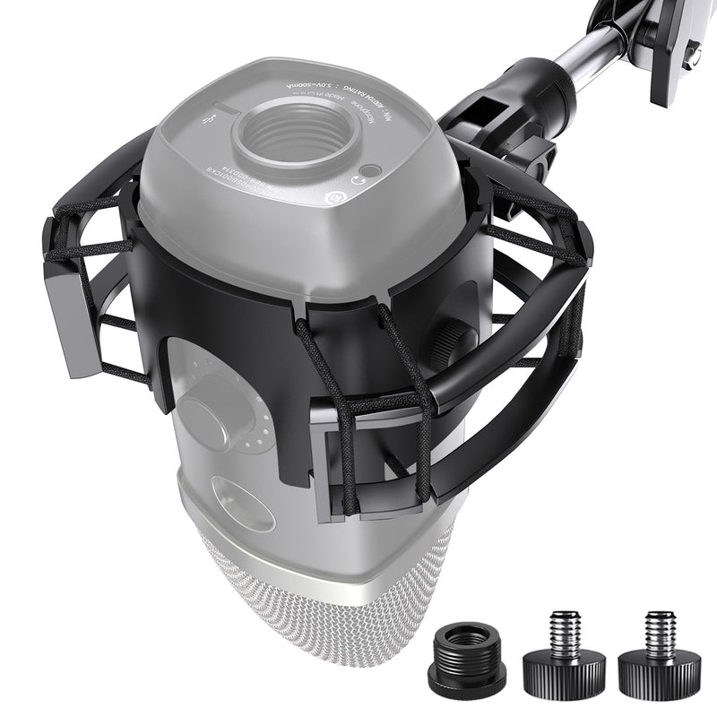 Custom Built for Blue yeti x Shock Mount, 2025 Upgrade Anti-Vibration Suspension Elastic Shock Mount Holder Clip Mics Stand Compatible with Blue yeti x Microphone