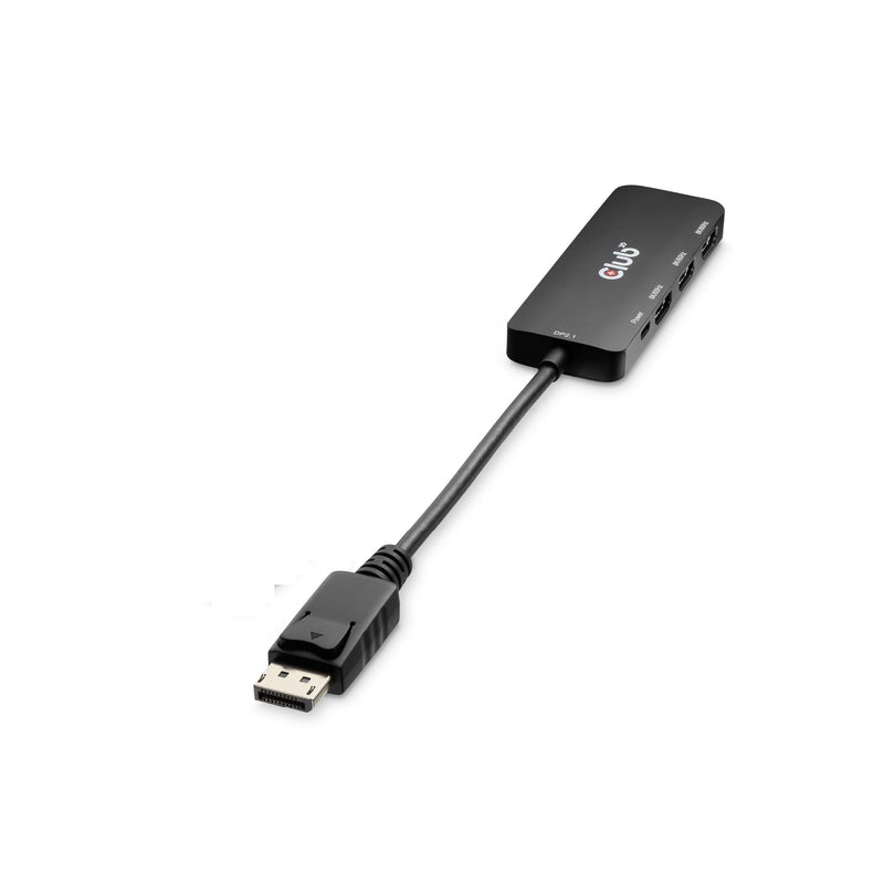 Club 3D DisplayPort to HDMI Adapter, Triple Monitor 8K@60Hz MST Hub Splitter, DP 2.1 to 3 HDMI Multi-Stream Display Extender for Video Wall, Gaming, HDR HDCP 2.3 Compatible CSV-7330