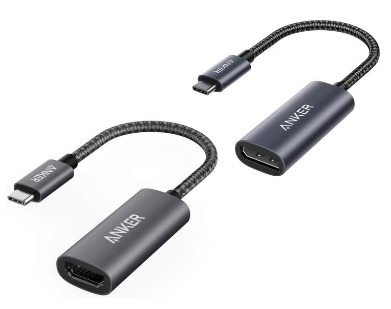 Anker USB C to DisplayPort Adapter for Home Office (4K@60Hz), PowerExpand+ Aluminum Portable USB C Adapter&Anker USB C to HDMI Adapter