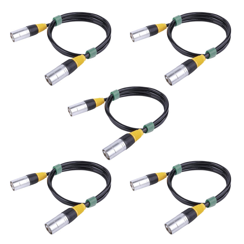 IP65 Waterproof RJ45 CAT5E Ethercon Cable Both Ends with Ethernet Shielded Connectors (3Feet_5PCS) 3Feet_5PCS