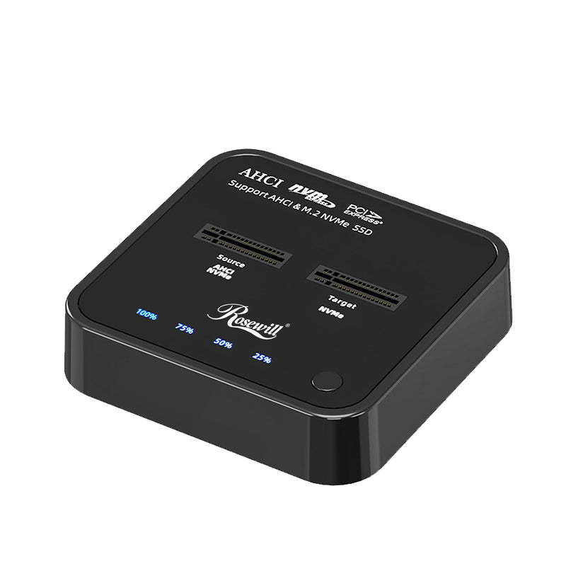 Rosewill Cloner, M.2 Duplicator Dual Bay Enclosure, Tool-Free 20Gbps USB3.2 Gen 2X2 to USB Adapter M.2 Docking Station for M Key PCIE Reader Supports Offline Clone-RS-N2-CL 20 Gbps Dual Bay Cloner