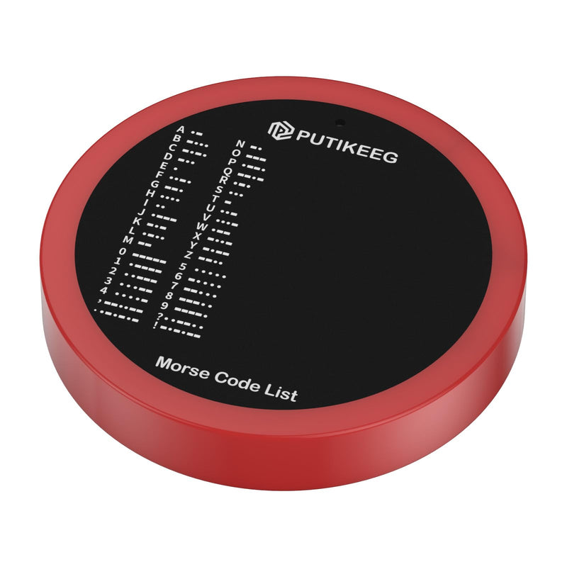 [AUSTRALIA] - PUTIKEEG Morse Code Round Table Key morse code List Learning Shortwave Radio (Red) Red 