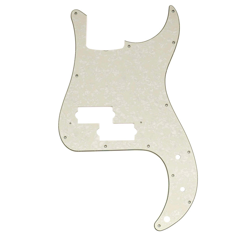 [AUSTRALIA] - Musiclily Pro 13-Hole P Bass Pickguard for MIJ Fender Japan 4-String Precision Bass, 4Ply Aged White Pearl 