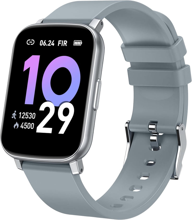Fitness Tracker, Smart Watches for Men Women with Blood Pressure, 1.65" for Android iPhone Samsung Compatible Fitness Watch with Sports Modes Heart Rate/Blood Oxygen IP68 Smartwatch Blue