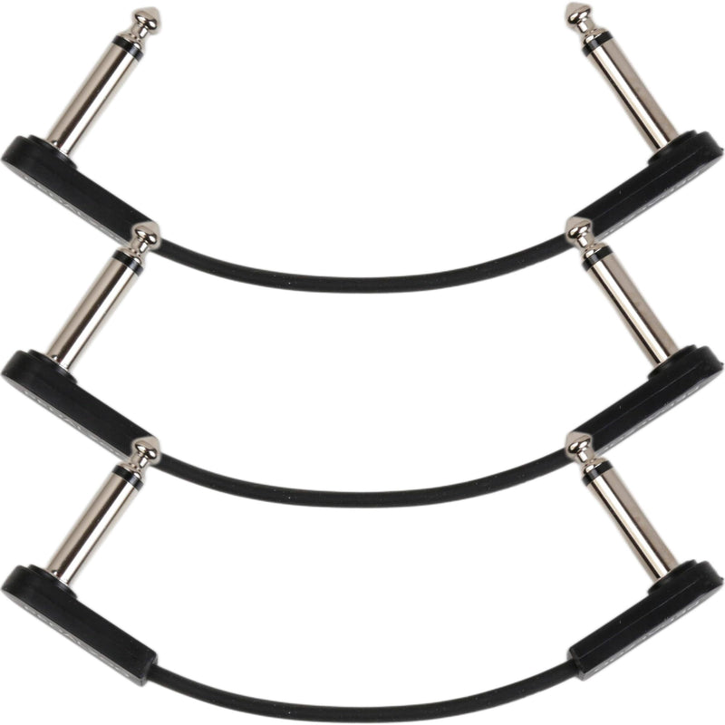 Flat Patch Cable for Guitar Effects Pedals - Space-Saving and Reliable Pedalboard Connection (3-inch/3-pack) 3-inch/3-pack