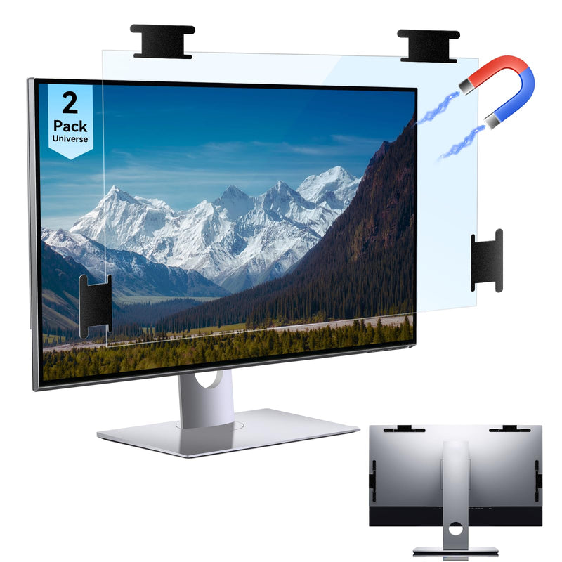 [2 Pack] Magnetic 23.8 in Computer Anti Blue Light Screen Protector for16:9 Aspect Ratio Widescreen Monitor, Hanging Eye Protection Anti-Glare Light Screen Protector, Removable 23.8in Protective Film 23。8 inch