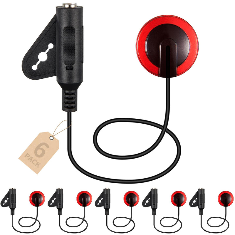 Piezo Contact Microphone Pickups for Guitar, Violin, Viola, Cello, Banjo, Ukulele, Mandolin and More (6 Pack) 6 Pack