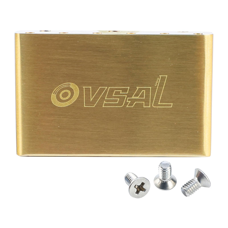 [AUSTRALIA] - Brass Electric Guitar Bridge Block 10.8mm Tremolo Bridge Block Compatible with Start ST 6-string Electric Guitar Replacement Parts（64mm×40mm×14mm） 10.8 Brass Style A 