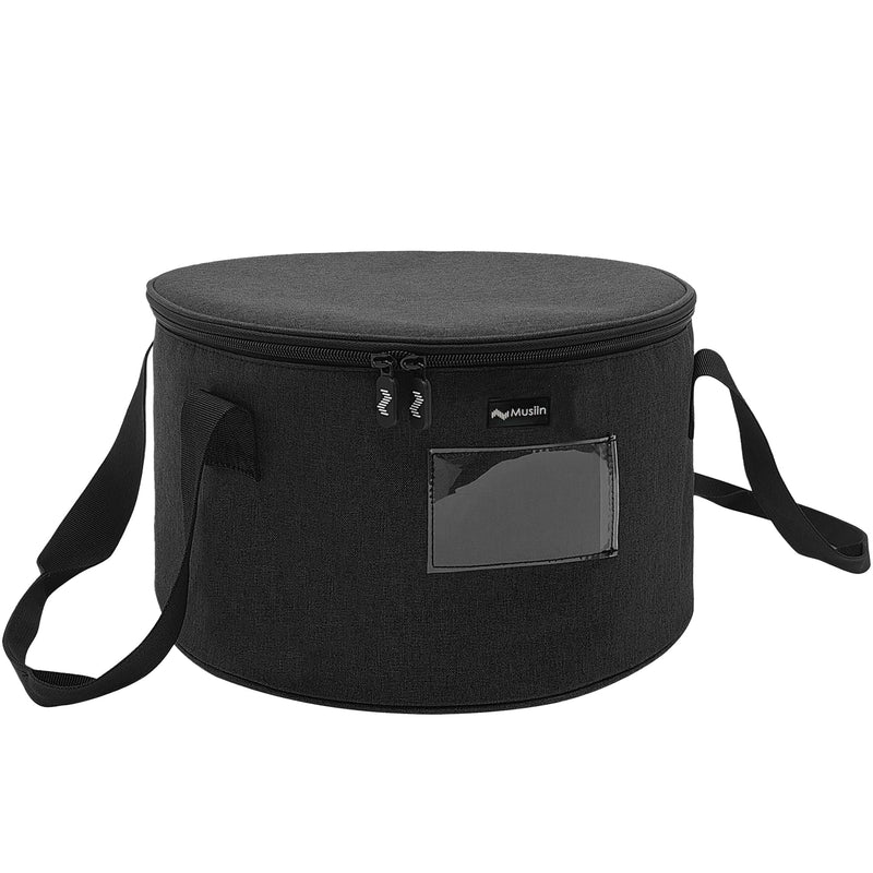 Accessories Bag for Guitar, Bass, Keyboard, Drums Cables & Adapters Multi-Function Round Storage, Internal Mesh Pocket for Connectors, Convenient and Stylish Music Gear Organizer.