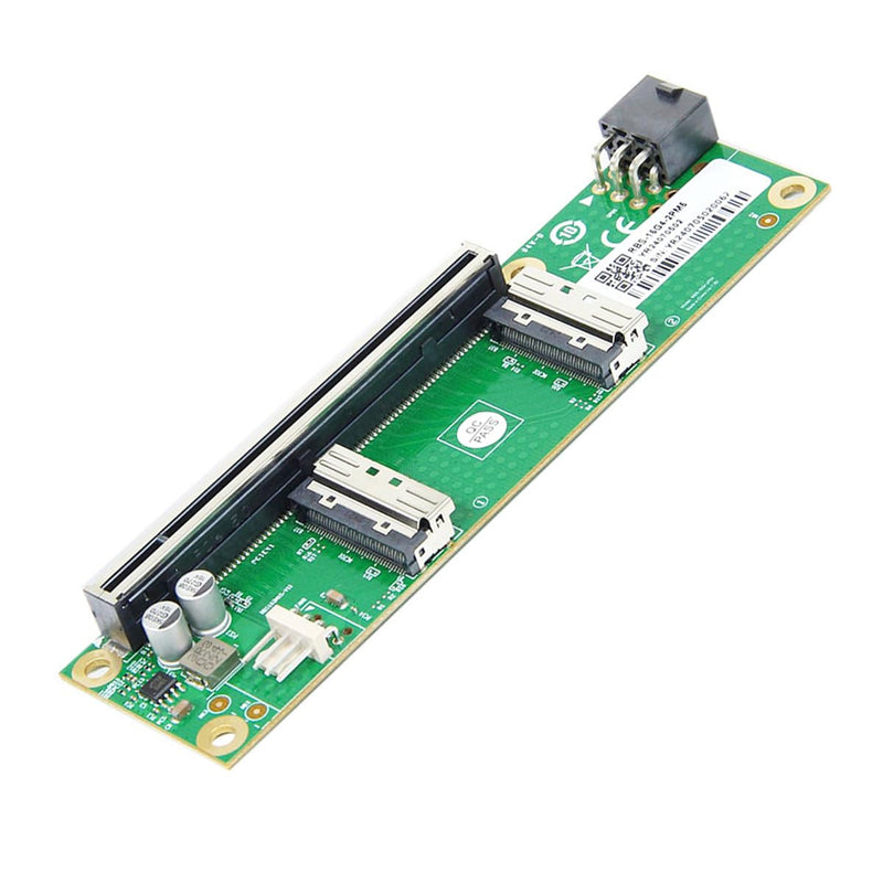 cablecc 2 Port 74Pin PCI-E 16X to PCI-E 5.0 MCIO 8i SFF-TA-1016 Adapter Mini Cool Edge IO Female PCI Expansion Card Adapter with 6Pin GPU Power Port for Expansion Graphics Dual MCIO-8X to PCI-E 16X Station
