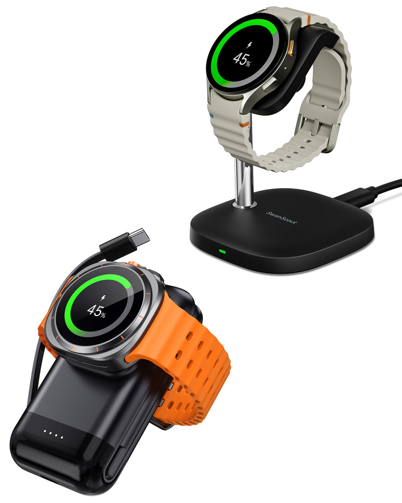 Charger Stand for Samsung Watch and 6000mAH Portable Charger for Samsung Watch and Phone