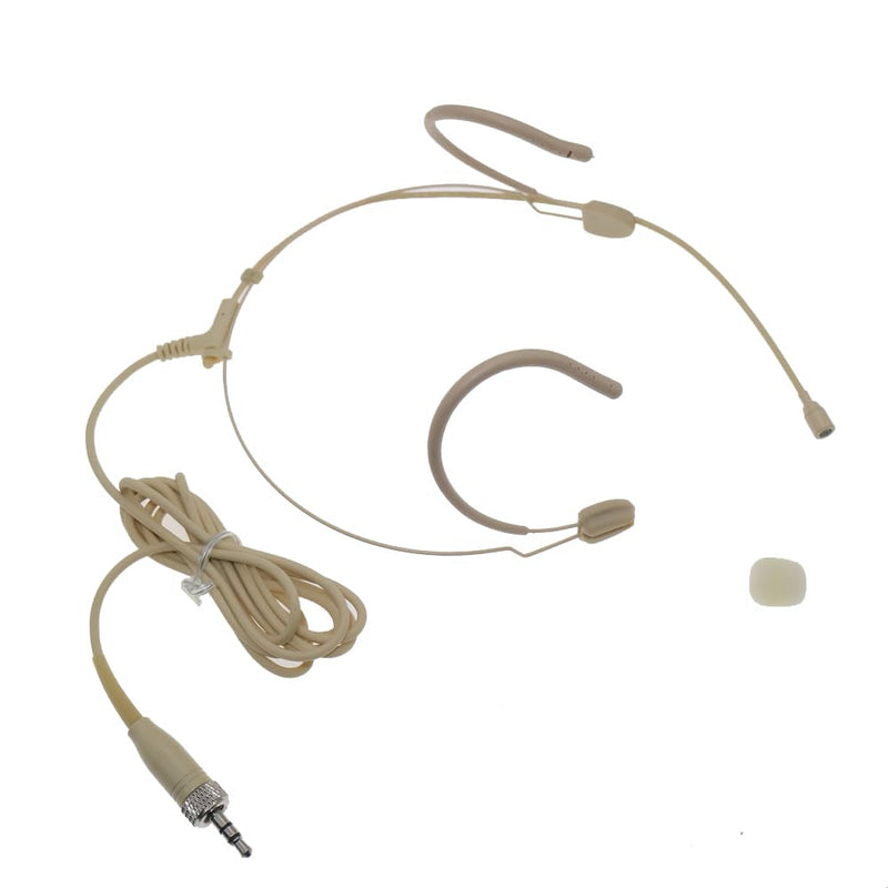 [AUSTRALIA] - Beige SL6 Strong Cable Ear Hanging Headset Microphone for Sennheiser EW G3 G4 BeltPack Wireless System Omnidirectional Head Mic 