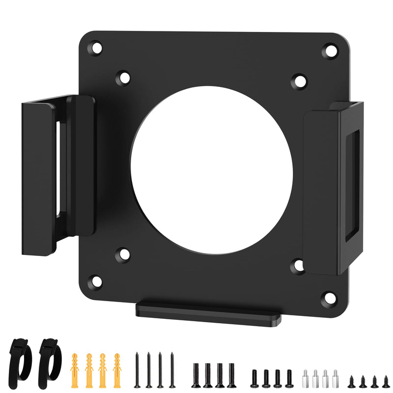 Metal Mount for GMKtec Mini PC VESA Wall and Under Desk Mount for GMKtec G6/ M6/ M5/ K9/ K8/ K7/ K6/ K5 Mini Desktop Computer Mounting Bracket with Cable Ties Micro PC Holder for GMKtec