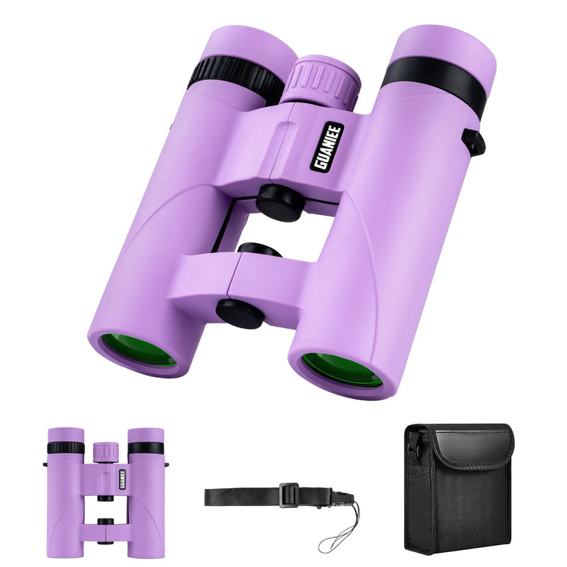 [AUSTRALIA] - 10x25 Binoculars for Kids Mini Pocket Compact Binoculars Waterproof Small Binocular for Bird Watching Travel Stargazing Outdoor Sports Purple 