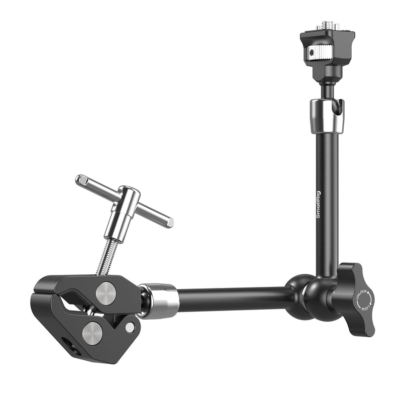 [AUSTRALIA] - SMALLRIG 11 Inch Magic Arm with Crab-Shaped Clamp, Arm with 1/4"-20 Screw and Retractable Pins, for Action Cameras, Monitors, Video Lights, and Microphones - 5311 11 Inches 