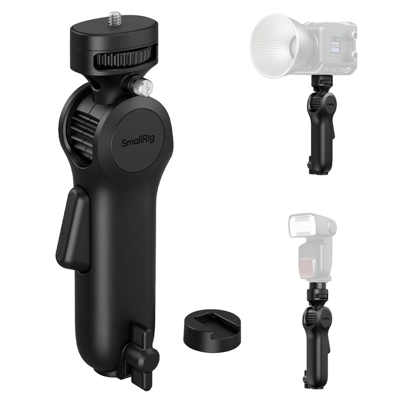 [AUSTRALIA] - SmallRig Quick Adjustment Light Stand Adapter, One-Button 180° Pitch Adjustment, 3kg Load Capacity, for COB Video Light/Camera/Phone Clips, for On-Camera Flash, 5181 