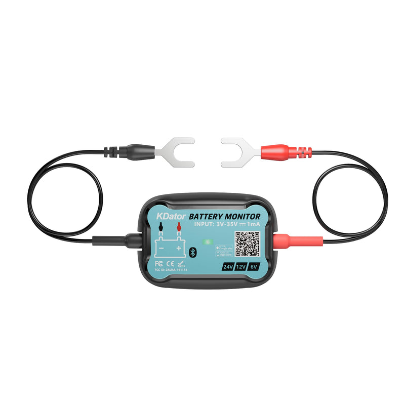24V 12V 6V Bluetooth Battery Monitor BM7–Work for All Lead-Acid & Lithium Battery with Charging, Cranking System Test & Auto Alarm – Waterproof Voltmeter for Cars, Vans, Trucks, Motorcycles, Boats For 6V-24V Lead-Acid & Lithium Battery