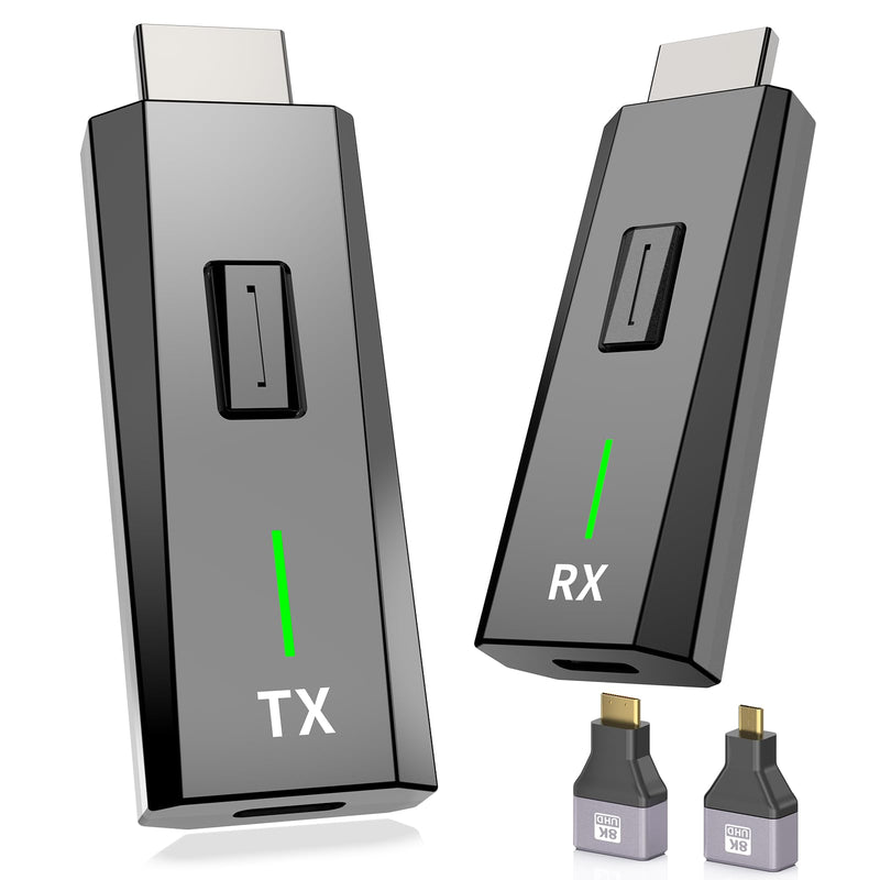 [AUSTRALIA] - 2026 Upgraded Wireless HDMI Transmitter and Receiver 328FT/100M, 4k Decode 1080P Output, Plug & Play Portable 2.4g/5g, Wireless Hdmi Extender Kit to Monitor from Laptop/PC/Projector/TV Box Black 