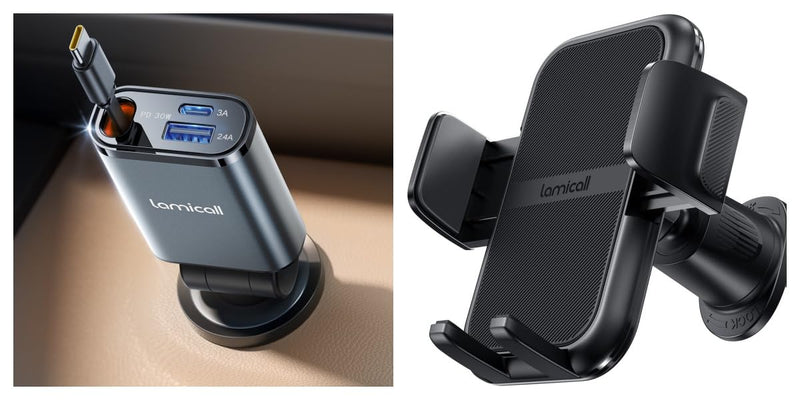 Lamicall Car Char-ger + Car Vent Phone Mount