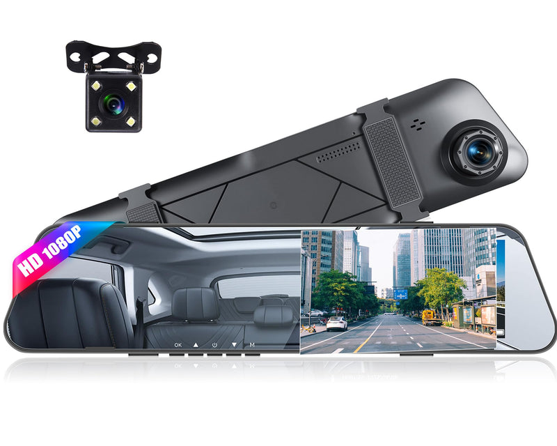 [AUSTRALIA] - Mirror Dash Cam for Cars,4.5 Inch Rear View Mirror 1080P Front and Rear View Dual Cameras,Super Night Vision,Parking Assistance,24H Parking Monitor,Waterproof Backup Camera 4.5 Inch 1080P 
