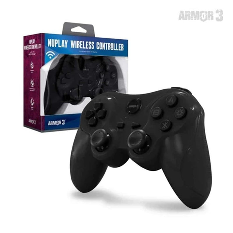 Armor3 NuPlay Wireless Controller for PS3 / Playstation 3 - Black | Gamepad Compatible with PC and Mac via included 3 ft. Mini charging cable