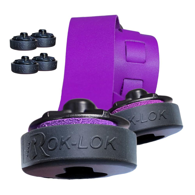 Rok-Lok PRO Guitar Strap Lock 2 PACK- Universal Strap Lock Sets with Anti-Scratch Coating for Electric, Acoustic & Bass Guitars- Guitar Locks with Rubberized Protection- No Mods, No Tools Needed PRO 2-Pack