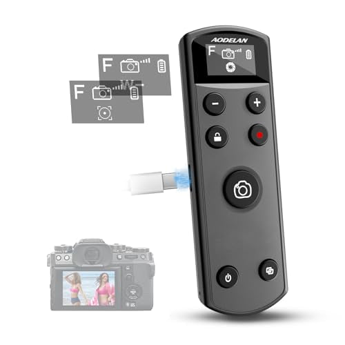 Remote Control for Fujifilm Camera, USB-C Rechargeable Wireless Shutter Black Display Remote Control for Fujifilm