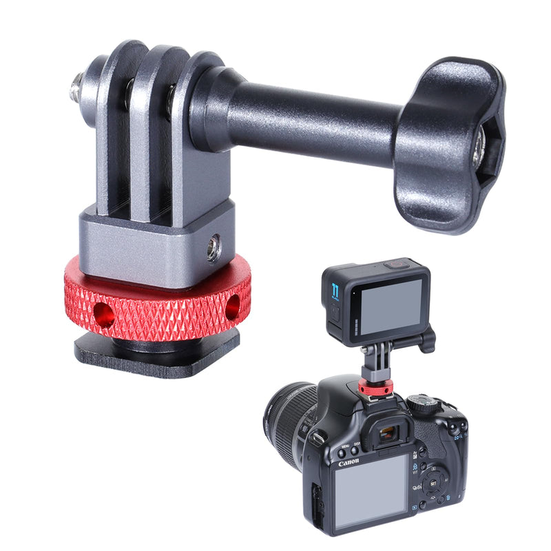 [AUSTRALIA] - SEASKY AC02 Action Camera SLR Camera Cold hot Shoe Mount Tripod Adapter Conversion Accessory All-Metal Aluminum Alloy for GoPro Hero 13/12/11/10/9, for DJI Action 6/5 Pro 4/3, for Insta360 Ace Pro 2 